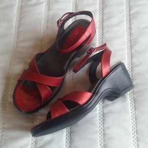 Coral Red Dansko sandal